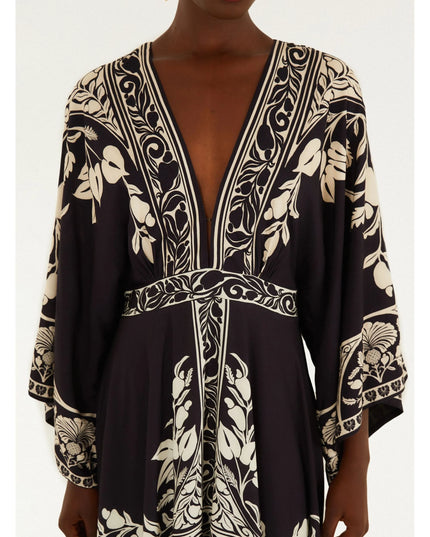 VESTIDO FARM  MIDI ESTAMPADO SINTRA