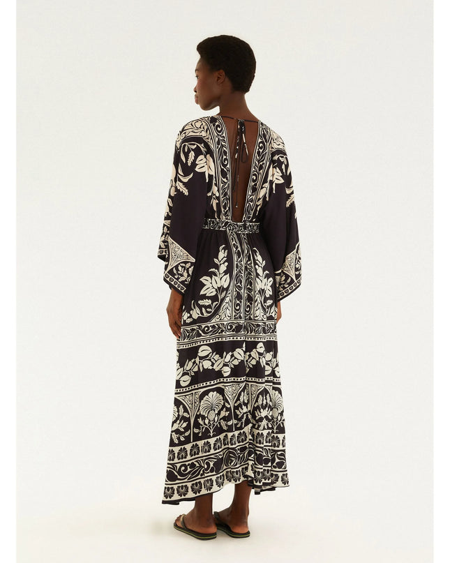 VESTIDO FARM  MIDI ESTAMPADO SINTRA