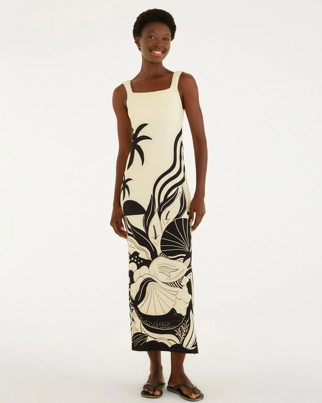 VESTIDO FARM ALCAS FESTA DE MAR