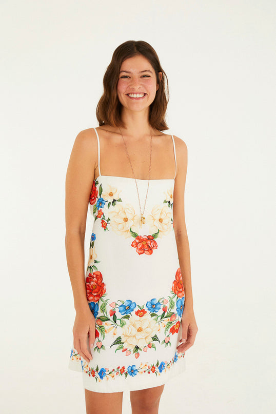 VESTIDO FARM CURTO FLORAL MARIANA