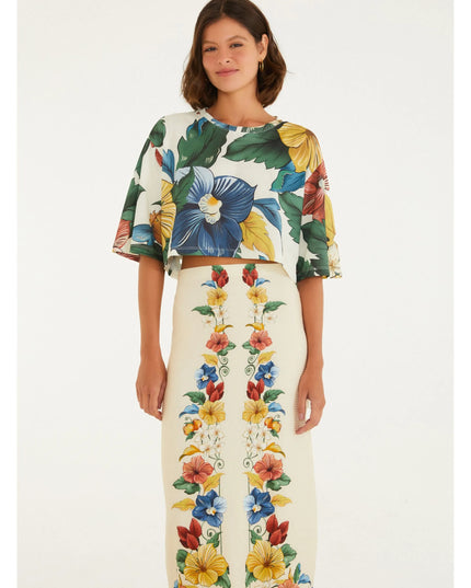 SAIA FARM RETA ESTAMPADO TROPICALZINHO