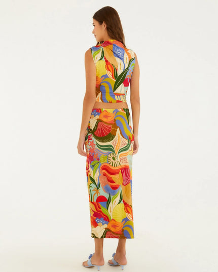 SAIA FARM MIDI FENDA FESTA DO MAR