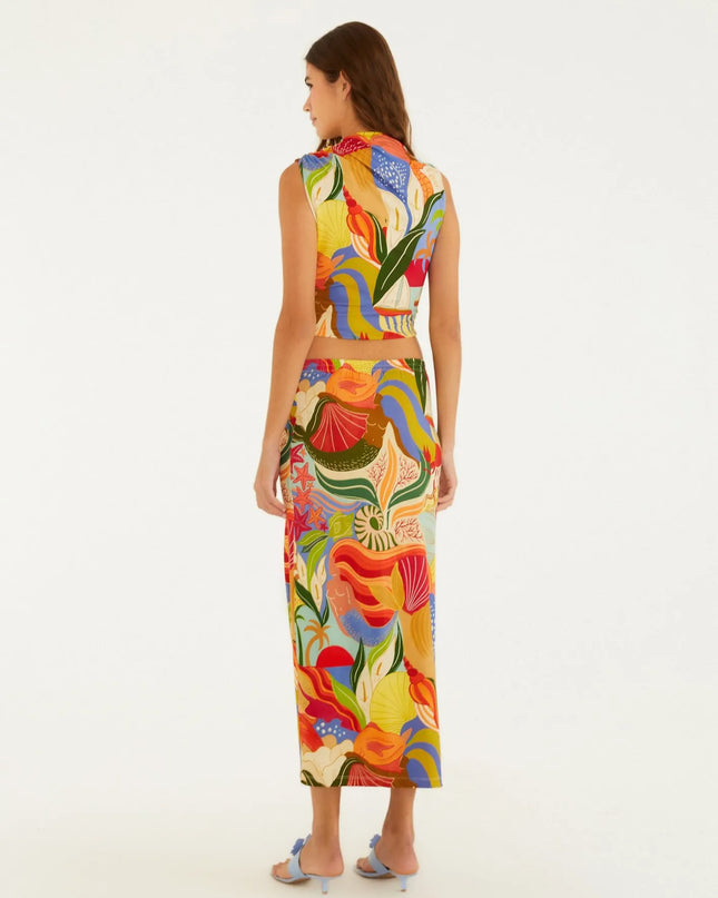 SAIA FARM MIDI FENDA FESTA DO MAR