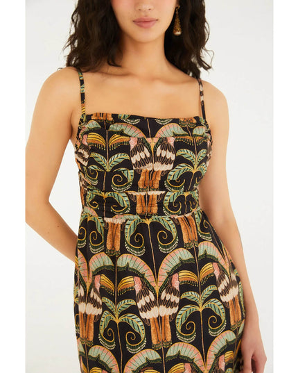 Vestido Farm Longo Estampado Tucano Real