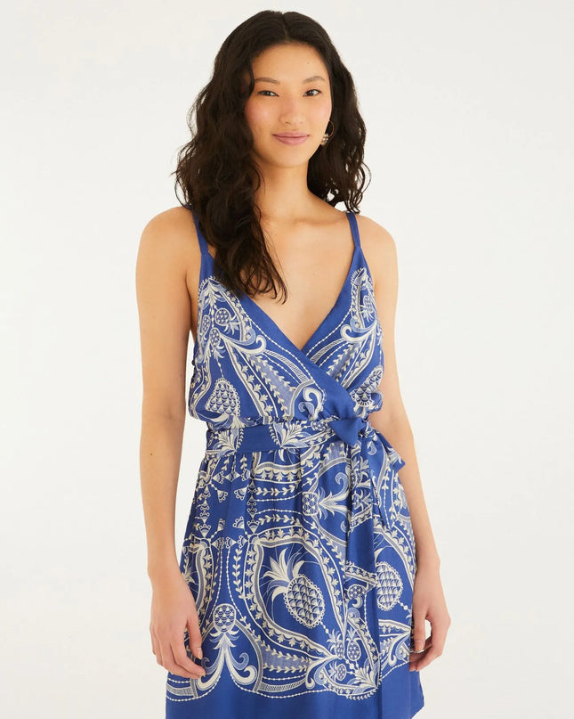 Vestido Curto Estampado Renda De Abacaxi