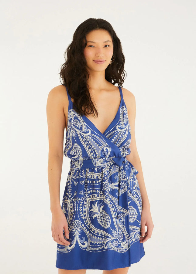 Vestido Curto Estampado Renda De Abacaxi