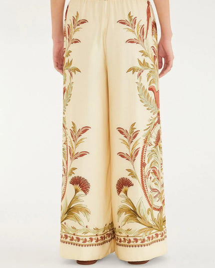 Calça Farm Pantalona Estampada Jardim Louise