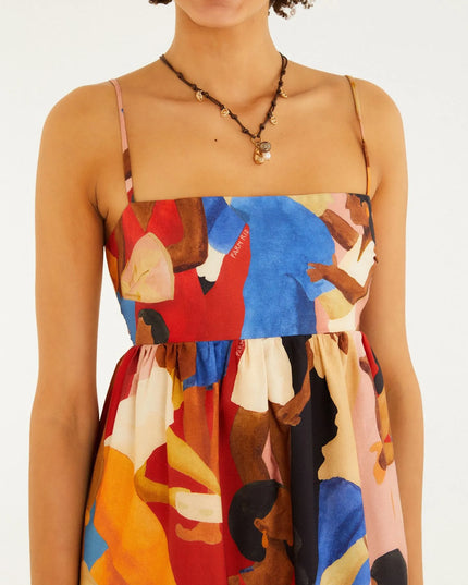 Vestido Curto Estampado Samba No Pé