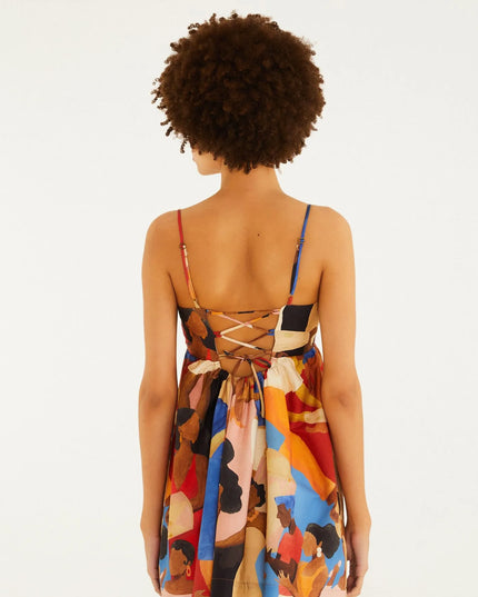 Vestido Curto Estampado Samba No Pé