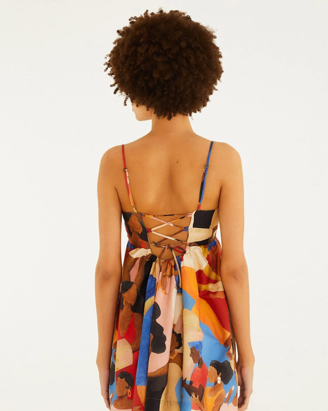 Vestido Curto Estampado Samba No Pé