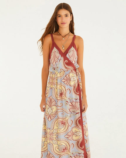 Vestido Estampado Lenço Arabesque