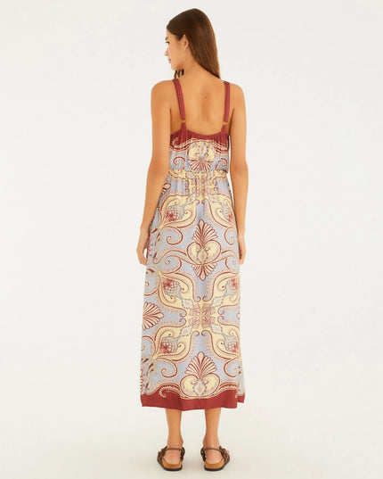 Vestido Estampado Lenço Arabesque