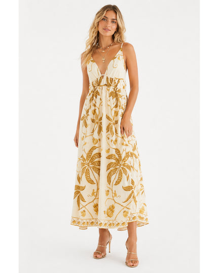 Vestido Farm Cropped Estampado Ourinho Tropical