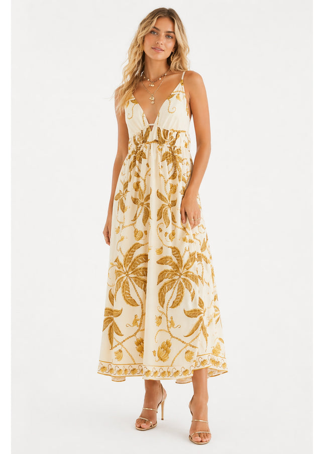 Vestido Farm Cropped Estampado Ourinho Tropical