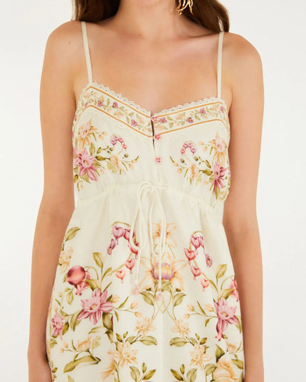 Vestido Farm Curto Estampado Flor De Romã