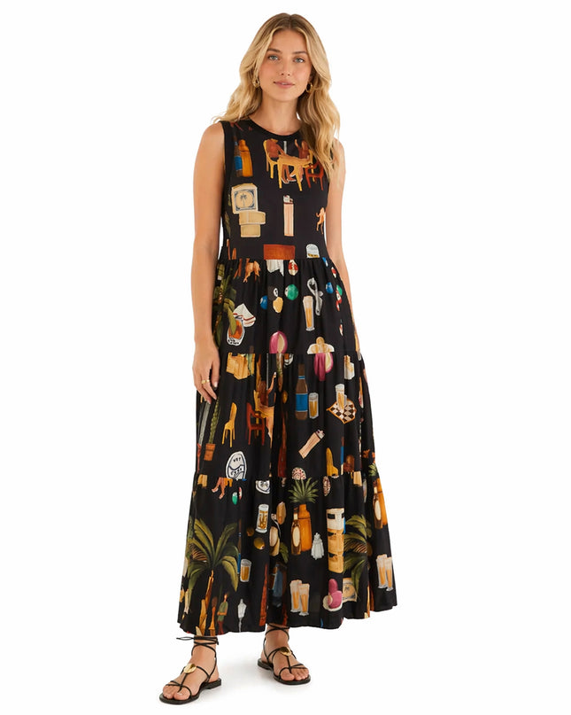 Vestido Cropped Farm Estampado Boteco Carioca