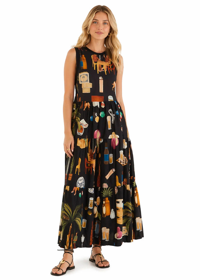 Vestido Cropped Farm Estampado Boteco Carioca