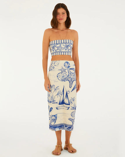 BLUSA FARM TOP RETO ESTAMPADO AVENTUREIRO