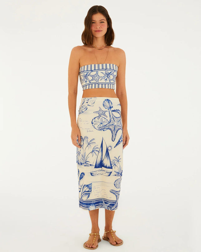 BLUSA FARM TOP RETO ESTAMPADO AVENTUREIRO