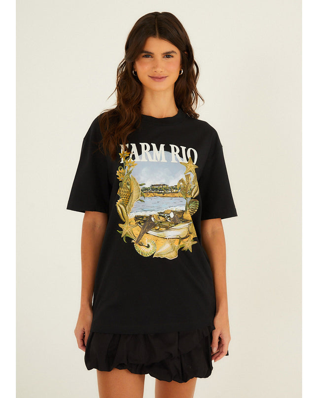 T-shirt Farm Media Moldura Conchas