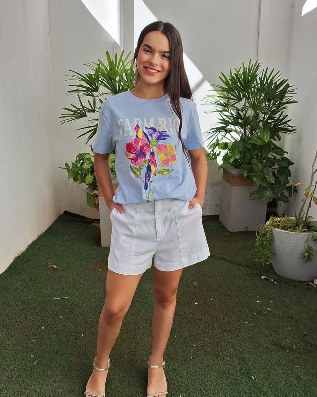 SHORT FARM RECORTE FRENTE BRANCO