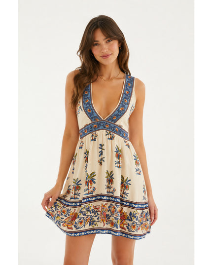 Vestido Farm Curto Estampado Luna