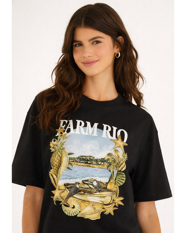 T-shirt Farm Media Moldura Conchas