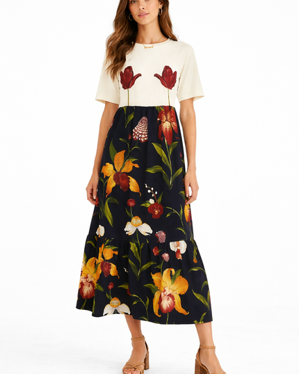 Vestido Farm Midi Selva de Flor