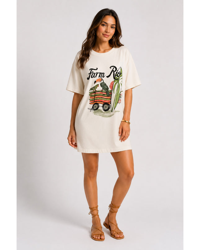 Vestido Farm T-shirt Pilha De Pranchas