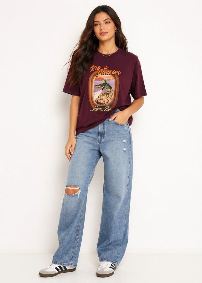 Blusa Farm T Shirt Bem Vinda Ao Rio