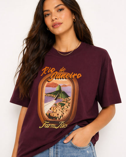 Blusa Farm T Shirt Bem Vinda Ao Rio
