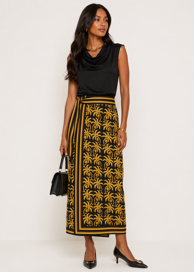 SAIA FARM MIDI ESTAMPADA TRANCOSO