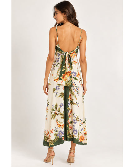 Vestido Longo Estampado Natureza Verde