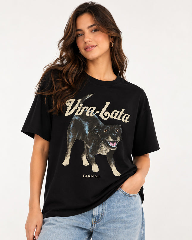 T-shirt Farm Média Vira Lata Malhado