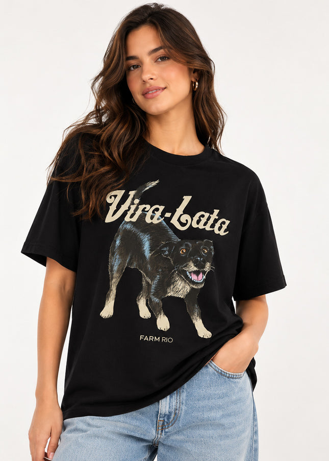 T-shirt Farm Média Vira Lata Malhado