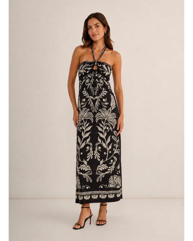 Vestido Farm Longo Coqueiro Sereno