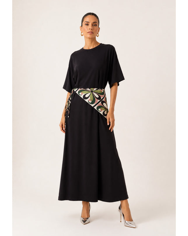 Vestido Farm Longo Lenço Ararinha