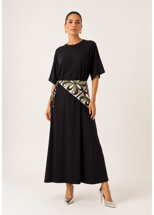 Vestido Farm Longo Lenço Ararinha