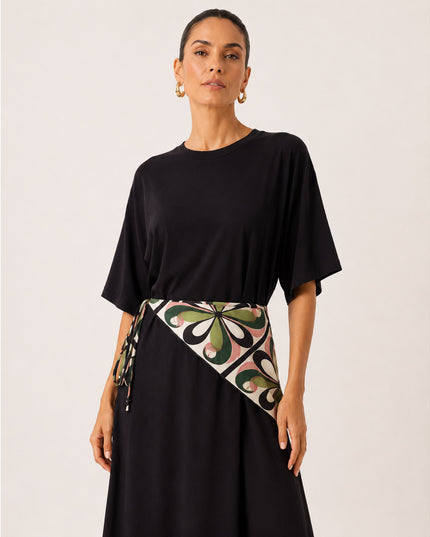Vestido Farm Longo Lenço Ararinha
