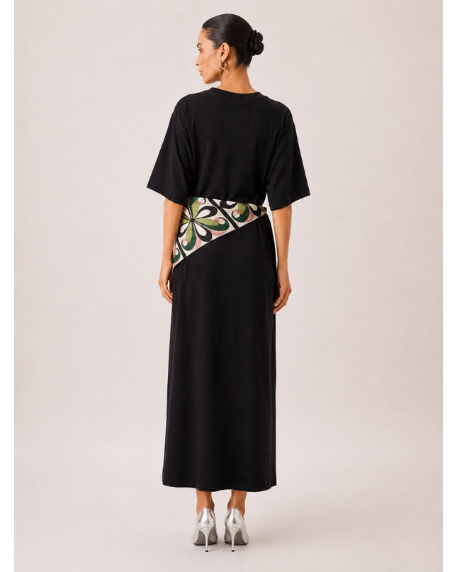 Vestido Farm Longo Lenço Ararinha