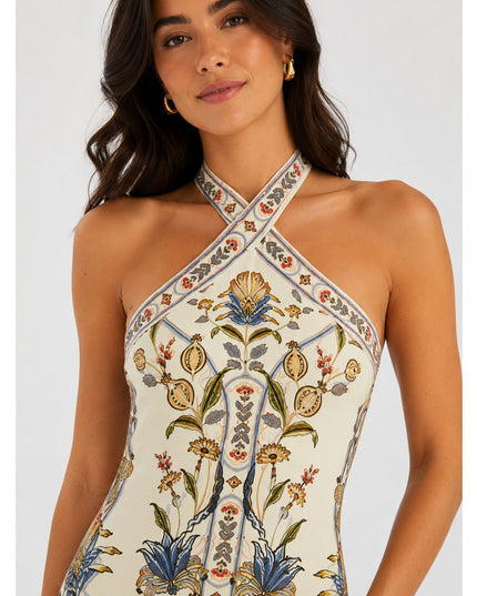 Vestido Farm Midi Flor Do Deserto