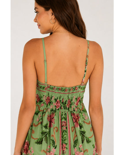 Vestido Farm Curto Alcinha Flor Realeza