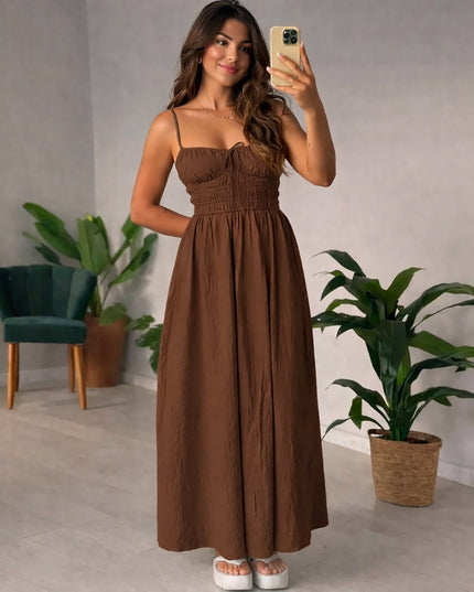 Vestido Farm Alcinhas Midi