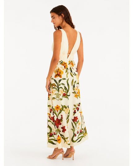 Vestido Longo Estampado Selva de Flor