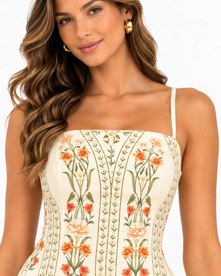 Vestido Farm Curto Alcinhas Recanto De Flor