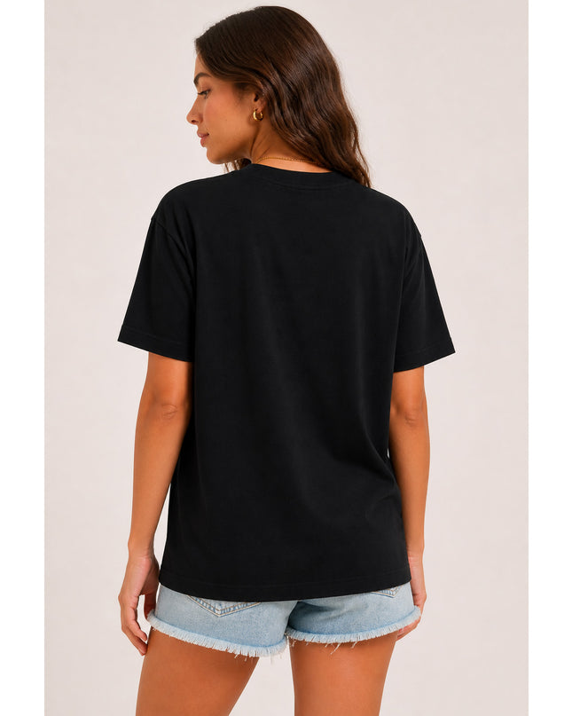 T-Shirt Media Bonde Lotado Preta