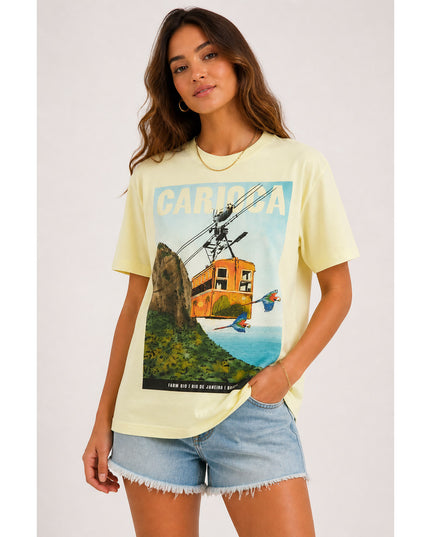T-shirt Media Paisagem Carioca Bondinho
