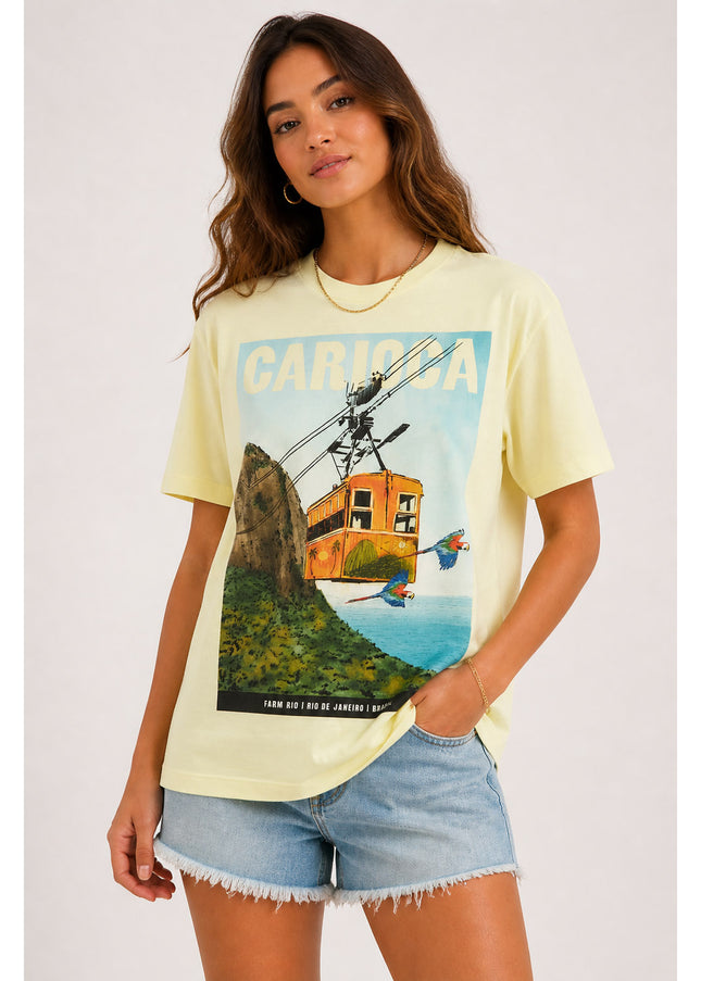 T-shirt Media Paisagem Carioca Bondinho