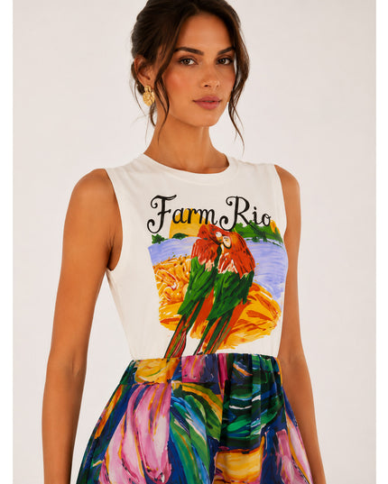 Vestido Farm Combinho Araras Namorando