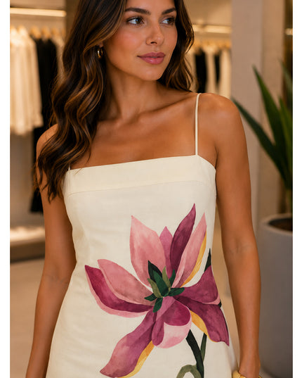 Vestido Farm Curto Alcinha Chita Pintada